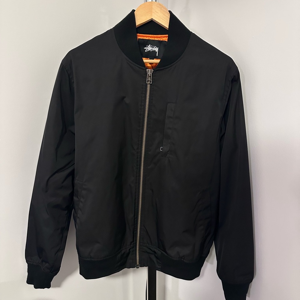 Stussy Black Bomber Jacket for Men